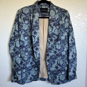 Wildfang Floral Blazer - Blue and Gray